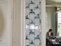 Wandfliesen im Barockschloss Reinhardtsgrimma
