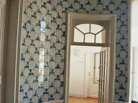 Wandfliesen im Barockschloss Reinhardtsgrimma